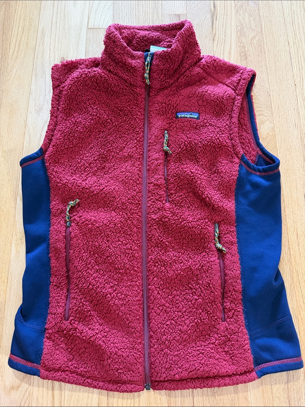 Patagonia Men's Red Los Gatos Deep-Pile Full Zip Vest Sz M